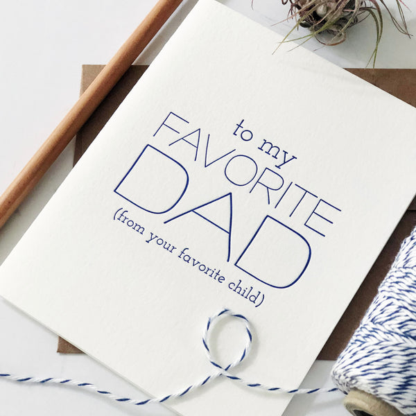 Favorite Dad Card - Steel Petal Press