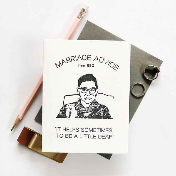 Marriage Advice RBG - Steel Petal Press