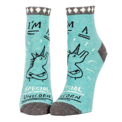 Womens Ankle Socks - Im A Special Unicorn - Steel Petal Press