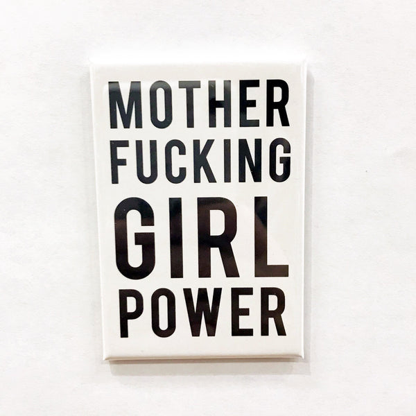 MF Girl Power Typographic Fridge Magnet