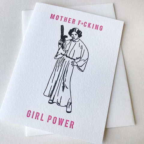MF Girl Power Censored Card - Steel Petal Press