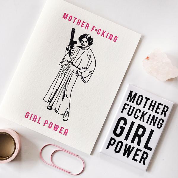 MF Girl Power Censored Card - Steel Petal Press