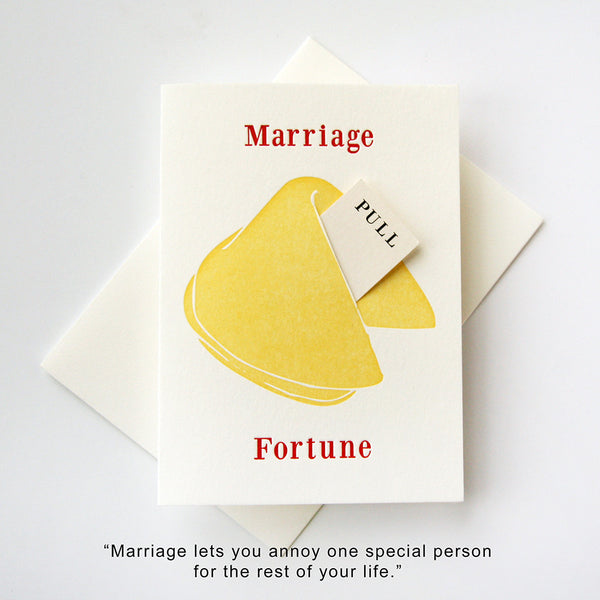 Fortune Marriage Wedding Annoy - Steel Petal Press