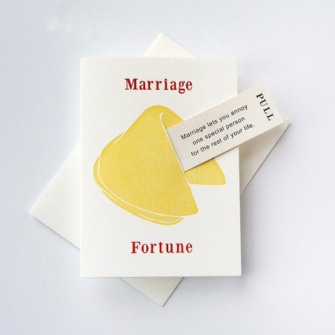 Fortune Marriage Wedding Annoy - Steel Petal Press