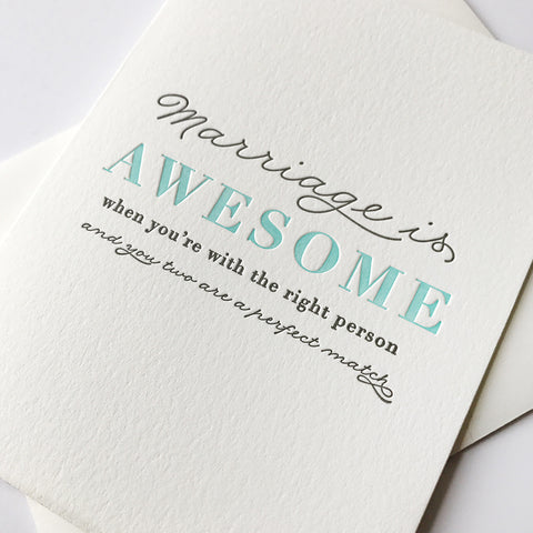 Marriage Is Awesome - Steel Petal Press