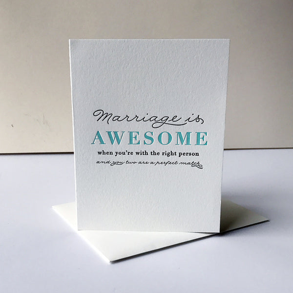 Marriage Is Awesome - Steel Petal Press