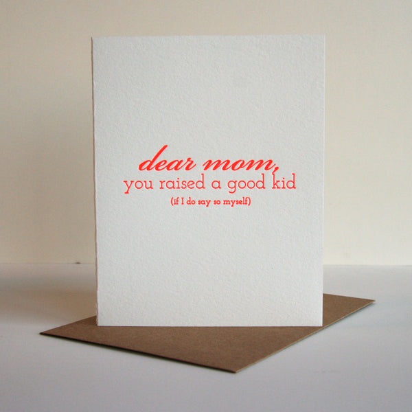 Mom Kid Card - Steel Petal Press