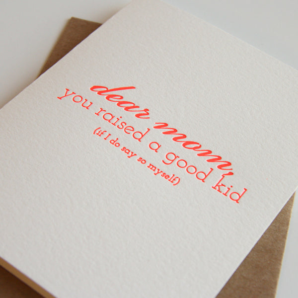 Mom Kid Card - Steel Petal Press