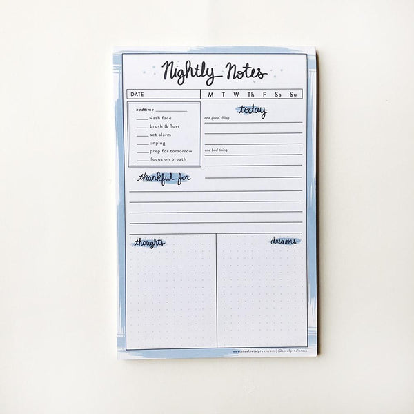 Nightly Notes Tracker - Steel Petal Press