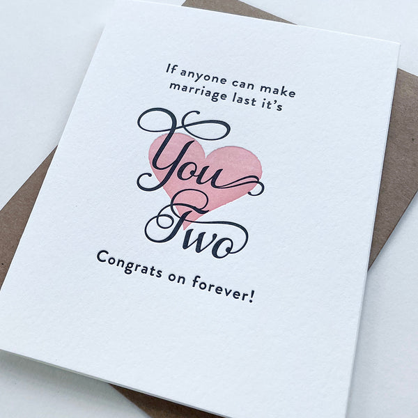 You Two Congrats Card