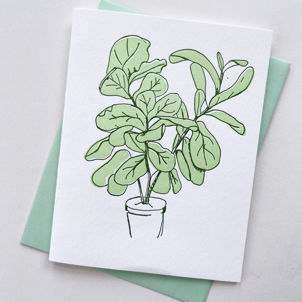 fiddle leaf fig clip art Fiddle Leaf Fig Card – Steel Petal Press