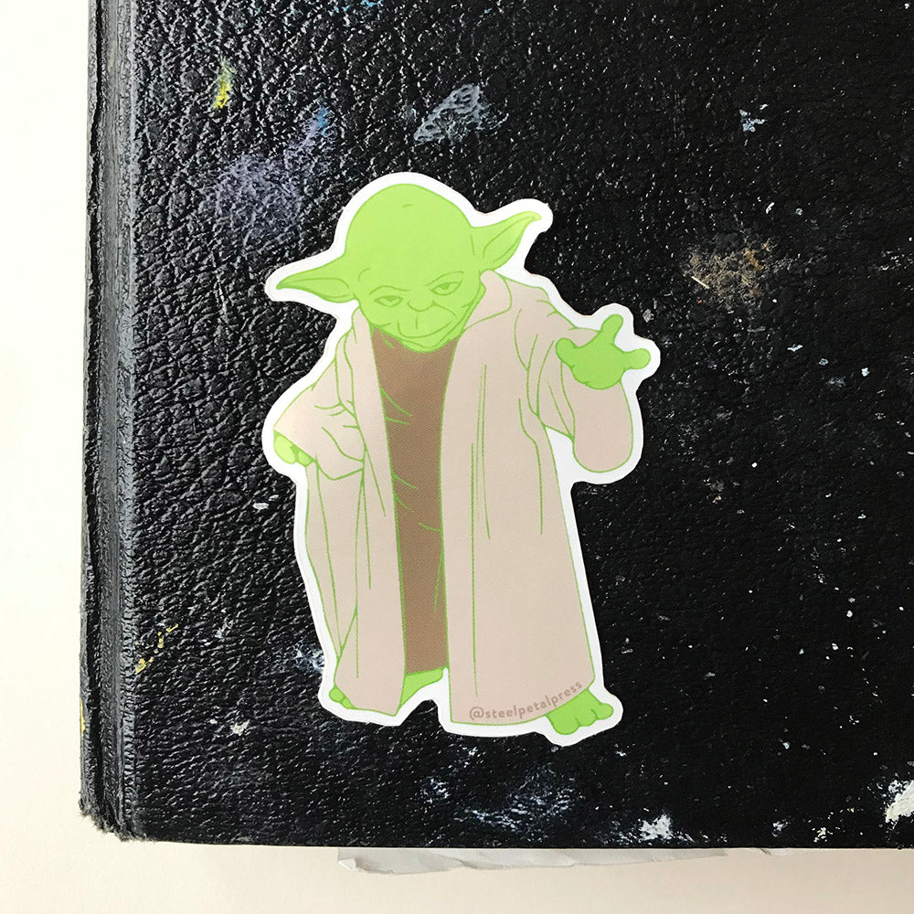 Yoda Sticker - Steel Petal Press