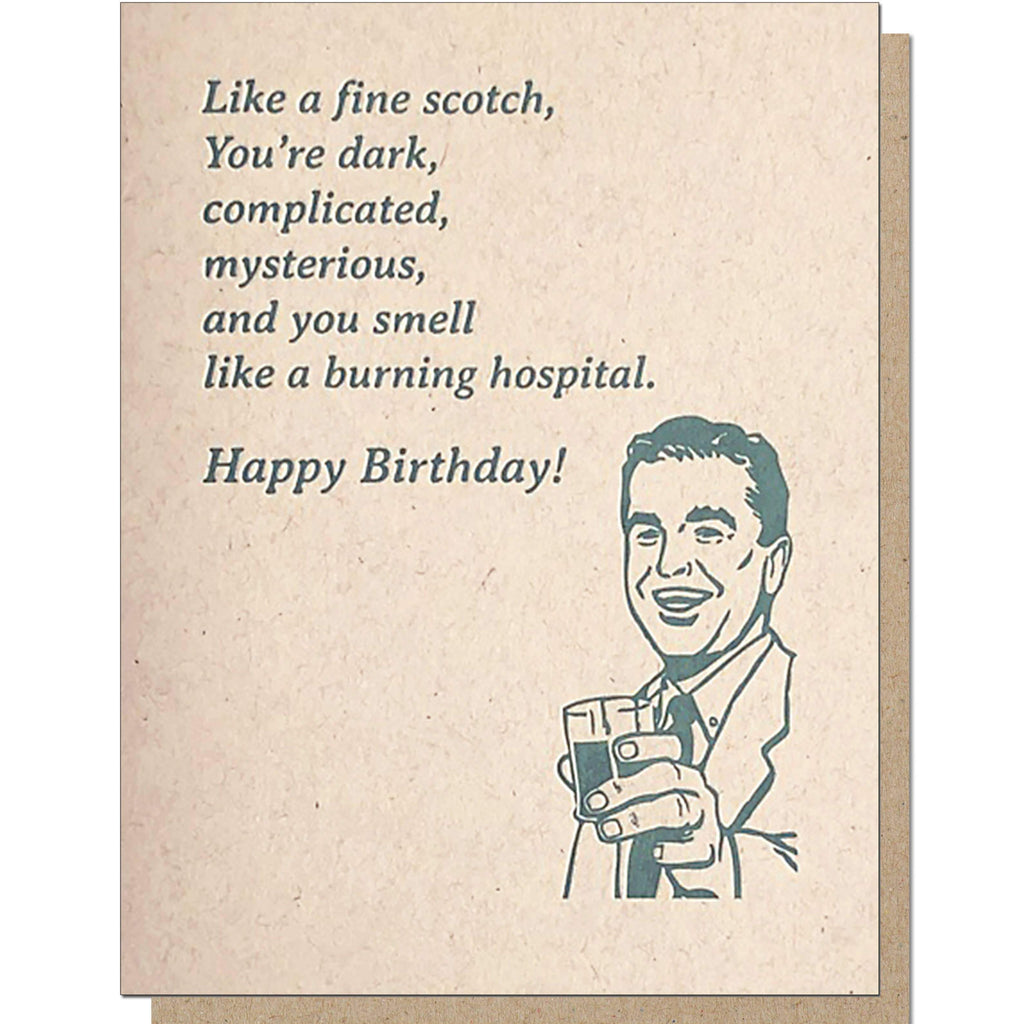 Scotch Smell Birthday Card