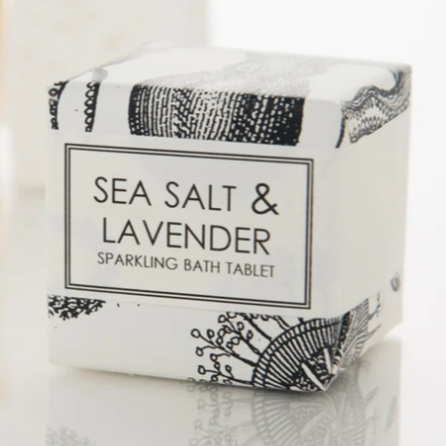 Sparkling Bath Tablet - Sea Salt And Lavender - Steel Petal Press