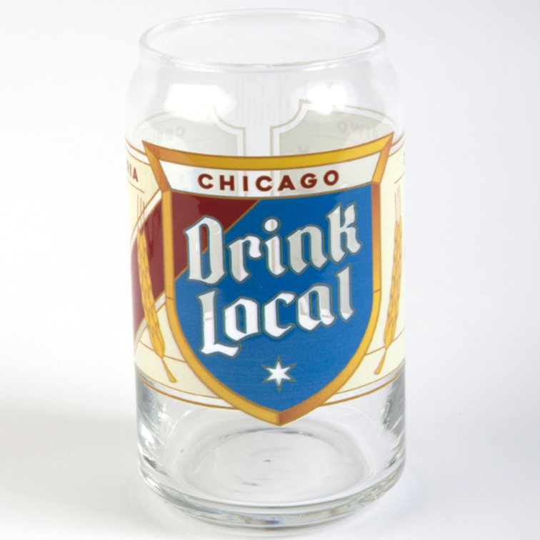 Chicago Drink Local Beer Can Glass