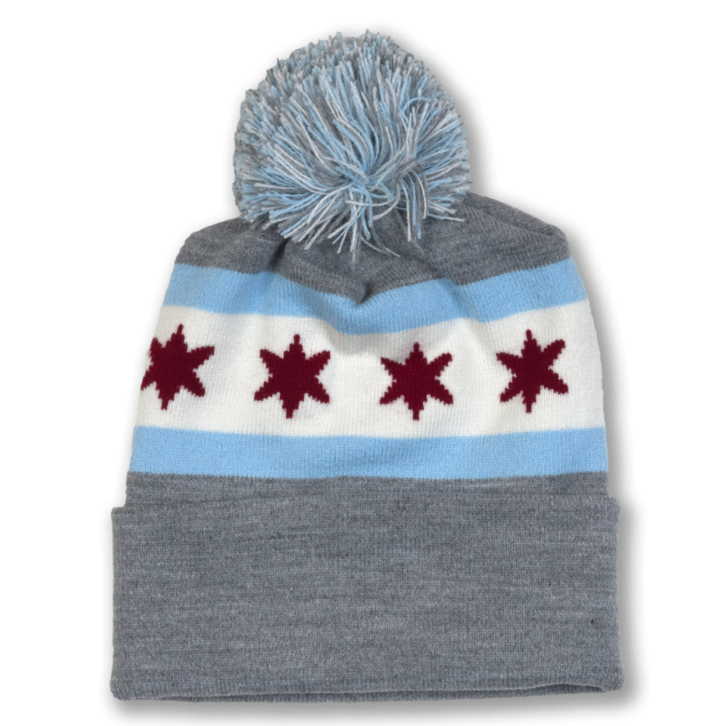 Chicago Star Flag Beanie Hat
