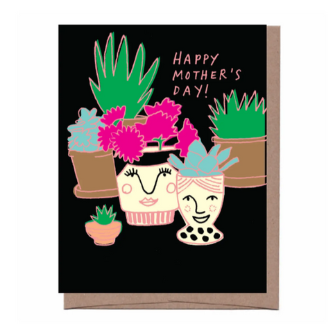 Mother's Day Face Vase Card