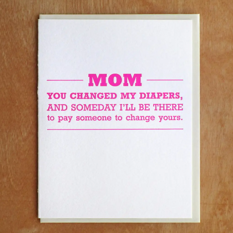 Mom Diapers Card