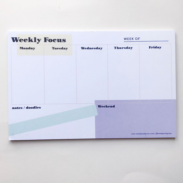 Weekly Focus Notepad