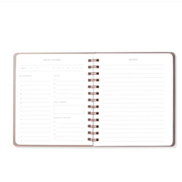 Spiral Daily Planner Pearl White