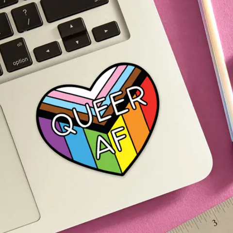 Vinyl Queer AF Sticker