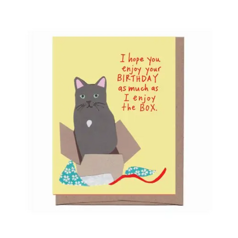 Cat Box Birthday Card
