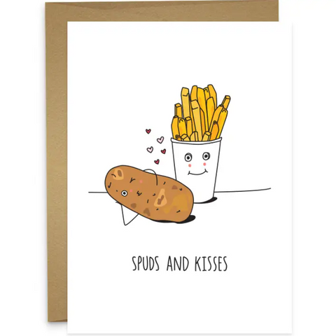 Spuds And Kisses Love Card