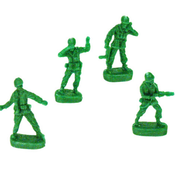 Green Soldier Set Of 4 Birthday Candles