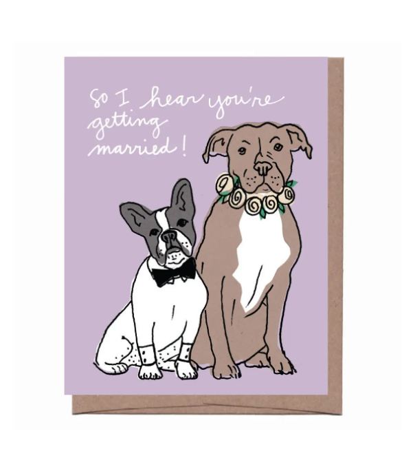 Dogs Getting Married Card