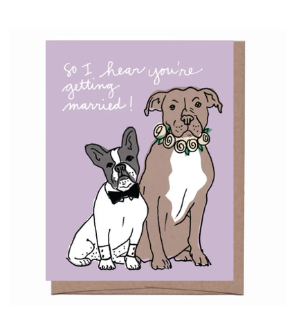 Dogs Getting Married Card