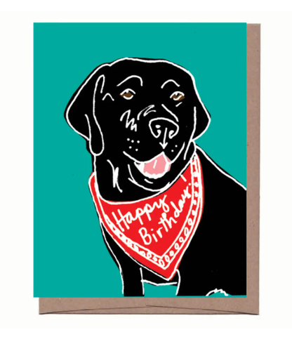 Bandana Dog Birthday Card 