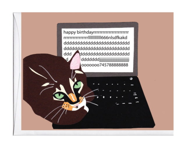Keyboard Cat Birthday Card 