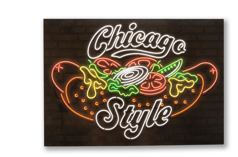 Chicago Style Hot Dog Postcard
