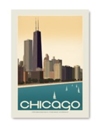 Chicago Skyline Postcard 