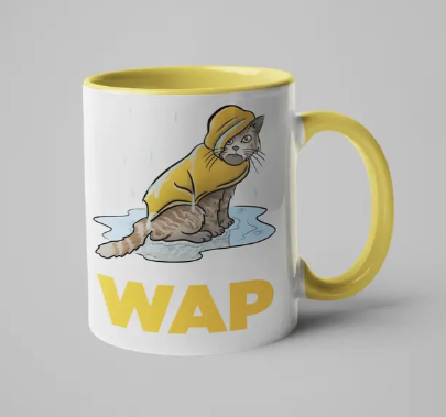 WAP Mug White/Yellow
