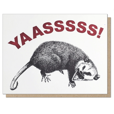 Yas Possum Card