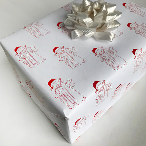 Christmas It Is Gift Wrap - Steel Petal Press