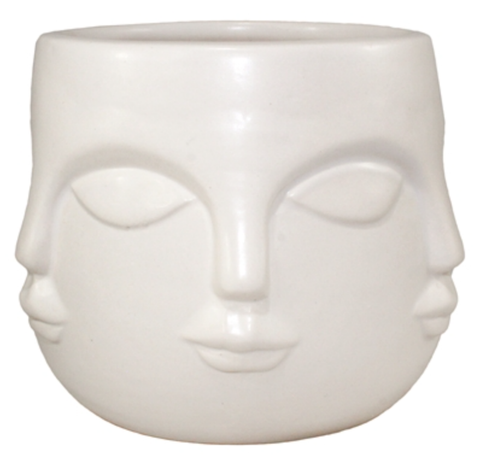 White Purity Face Vase