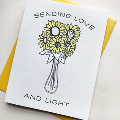 Love and Light Flowers Card