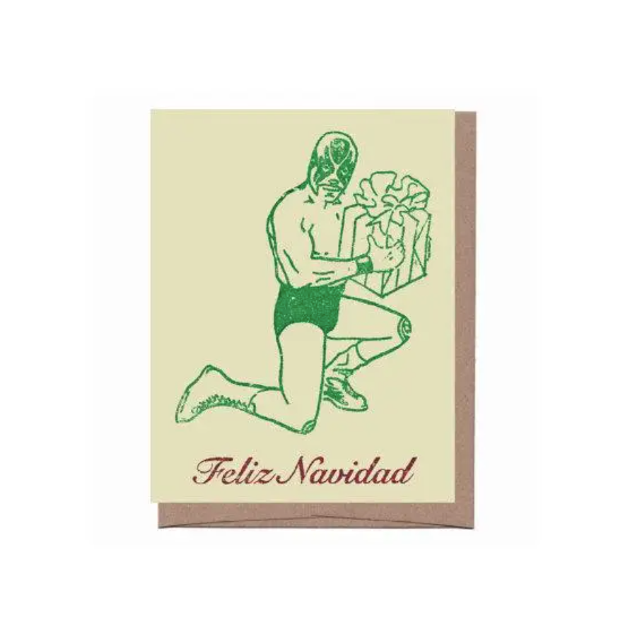 Feliz Navidad Luchador Card