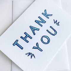 Baby Blue Thanks Card