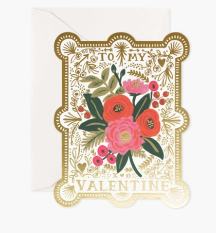 Gold Frame Valentine Card