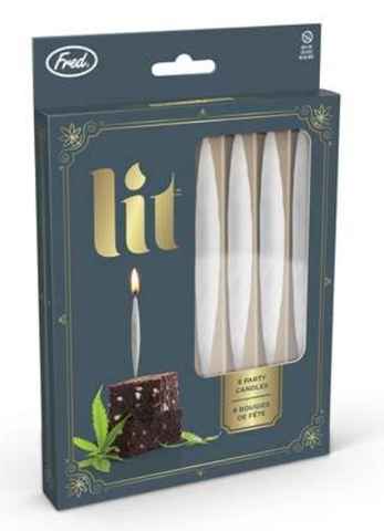 Lit Blunt Party Candles