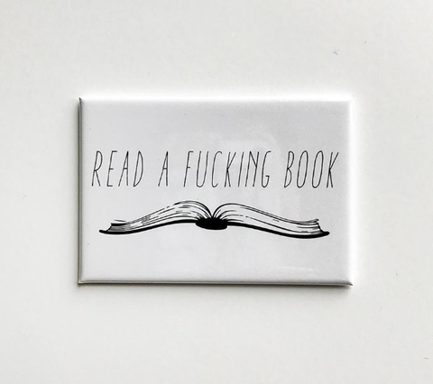 Fucking Book Typographic Fridge Magnet