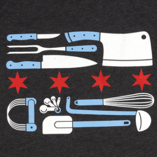 Chef Flag Chicago Sticker 