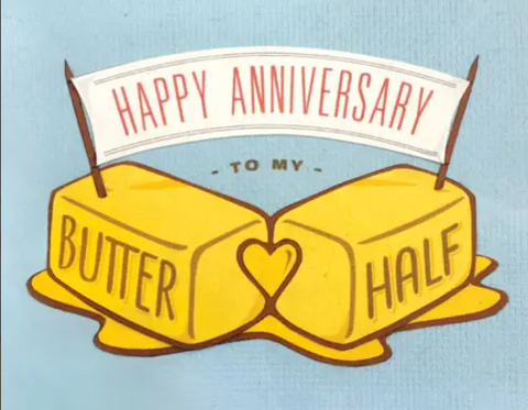 Happy Anniversary To My Butter Half Card