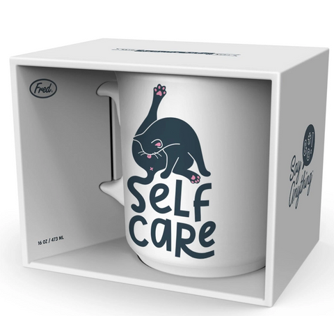 Self Care Black Cat Mug 
