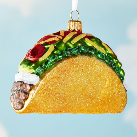 Taco Glass Ornament
