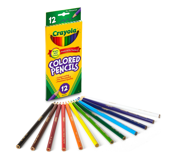12 Pack Colored Pencils