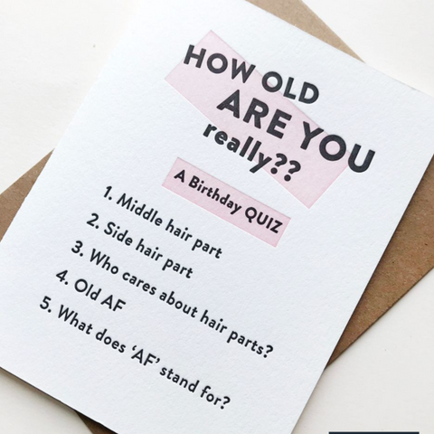 Birthday Quiz Card – Steel Petal Press